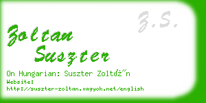 zoltan suszter business card
